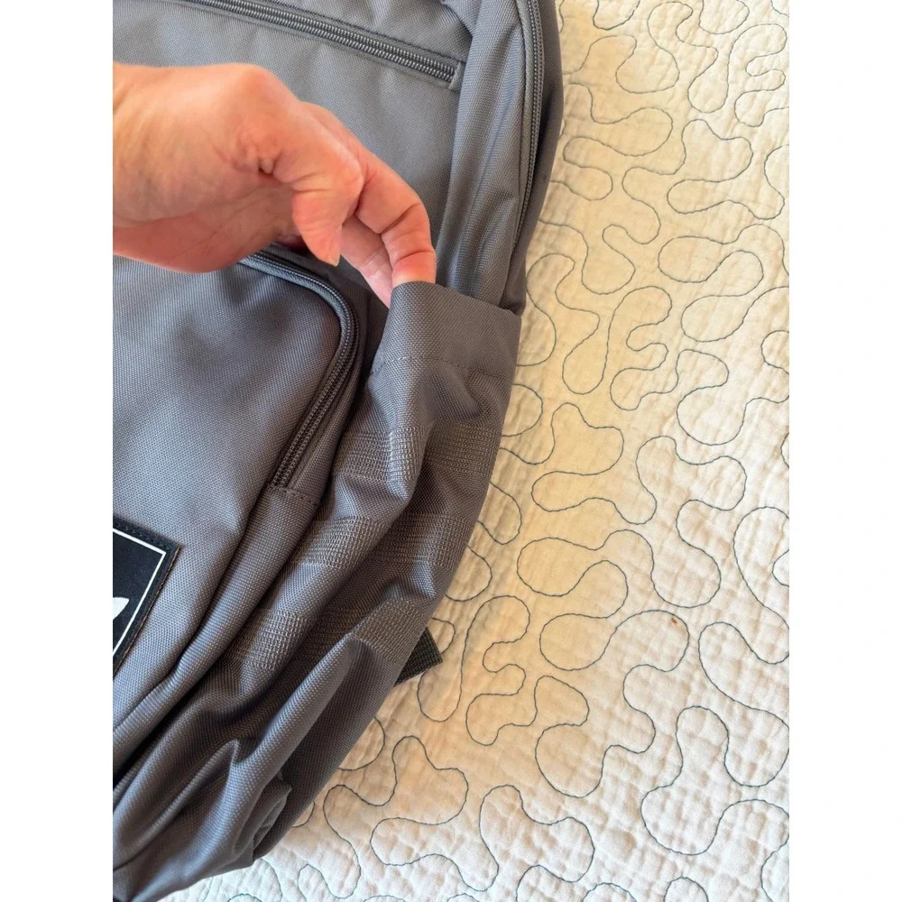 Adidas Premise Backpack Grey Tech Friendly 16 Inch Laptop Bag Trefoil Logo